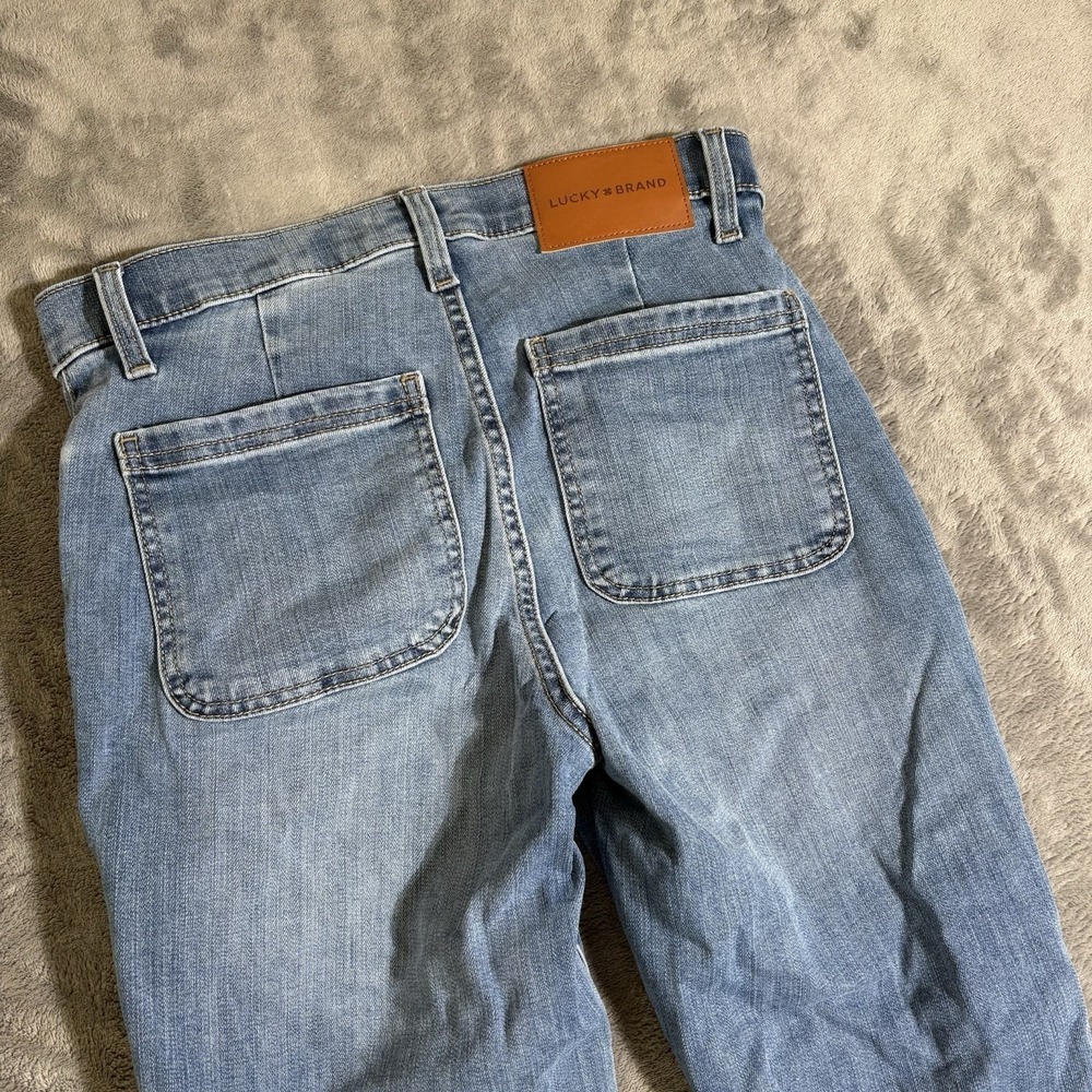 Lucky Brand Stevie High Rise Flare Jeans Blue Seam Denim Womens 2/26 A Y2K - Picture 8 of 8